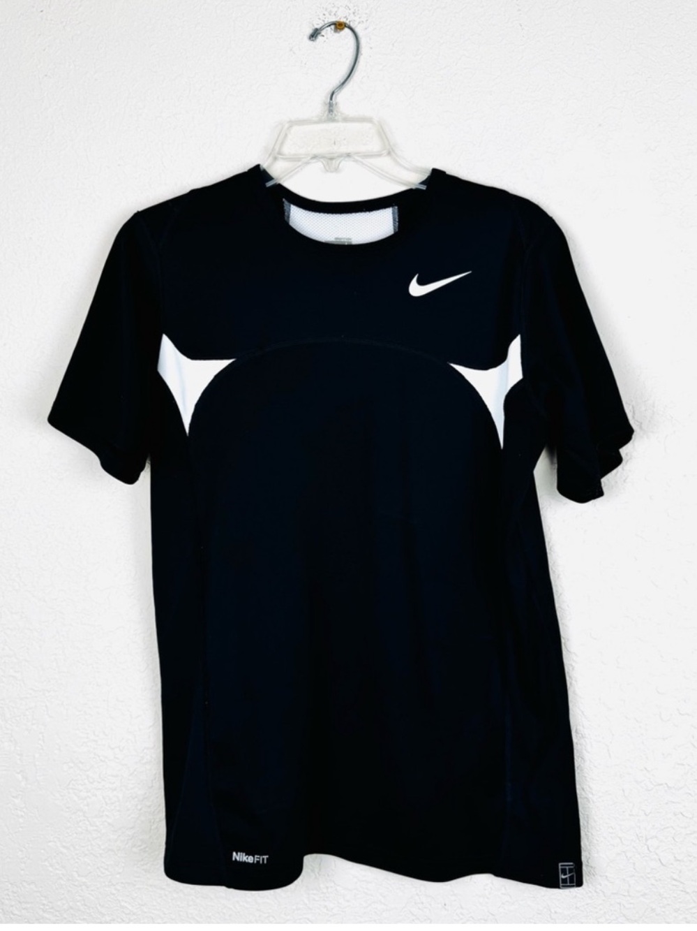 Nike Girls Black with White accents FIT DRY Shirt